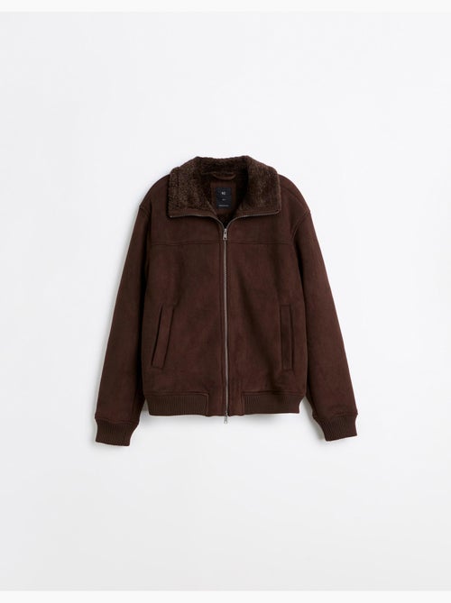 Giacca in pelle effetto shearling, mo fashion - Kiabi