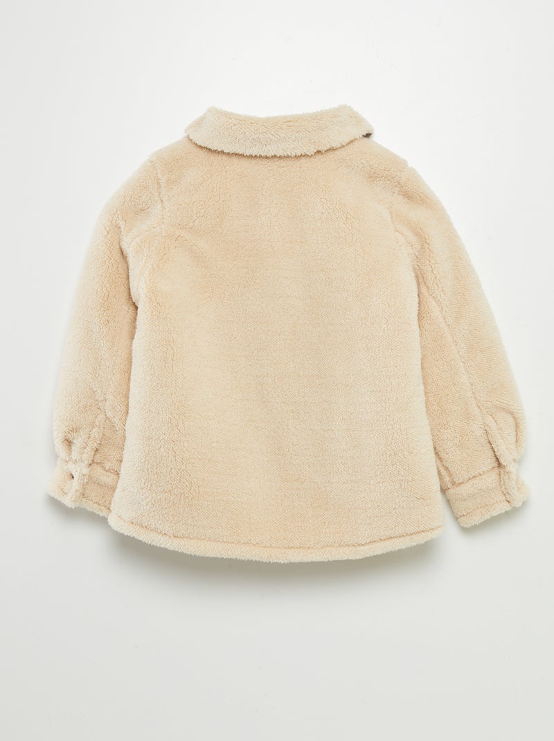 Giacca in pelliccia sintetica - BEIGE - Kiabi