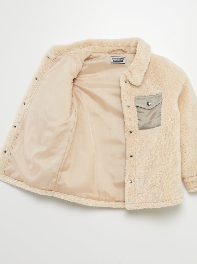 Giacca in pelliccia sintetica - BEIGE - Kiabi