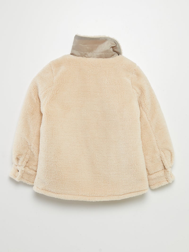 Giacca in pelliccia sintetica - BEIGE - Kiabi