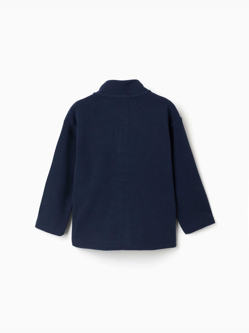 Giacca in pile a colletto alto Blu scuro - Kiabi