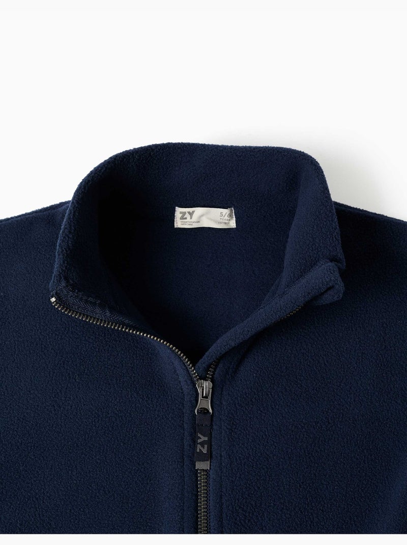 Giacca in pile a colletto alto Blu scuro - Kiabi