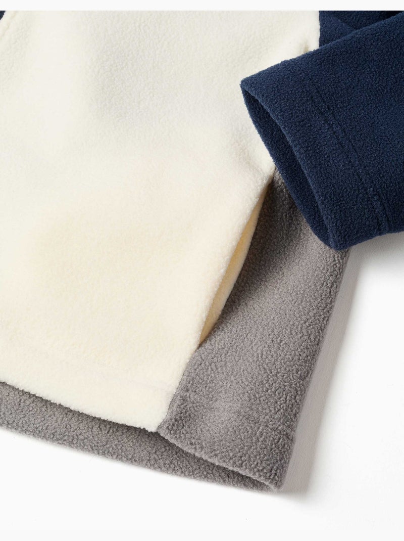 Giacca in pile a colletto alto Grigio - Kiabi
