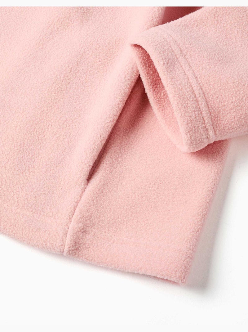 Giacca in pile a colletto alto Rosa chiaro - Kiabi