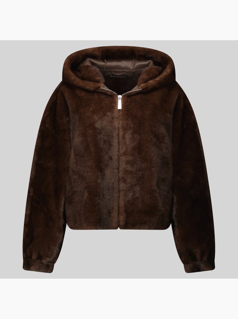 Giacca in pile con cappuccio dadani – geographical norway Marrone - Kiabi
