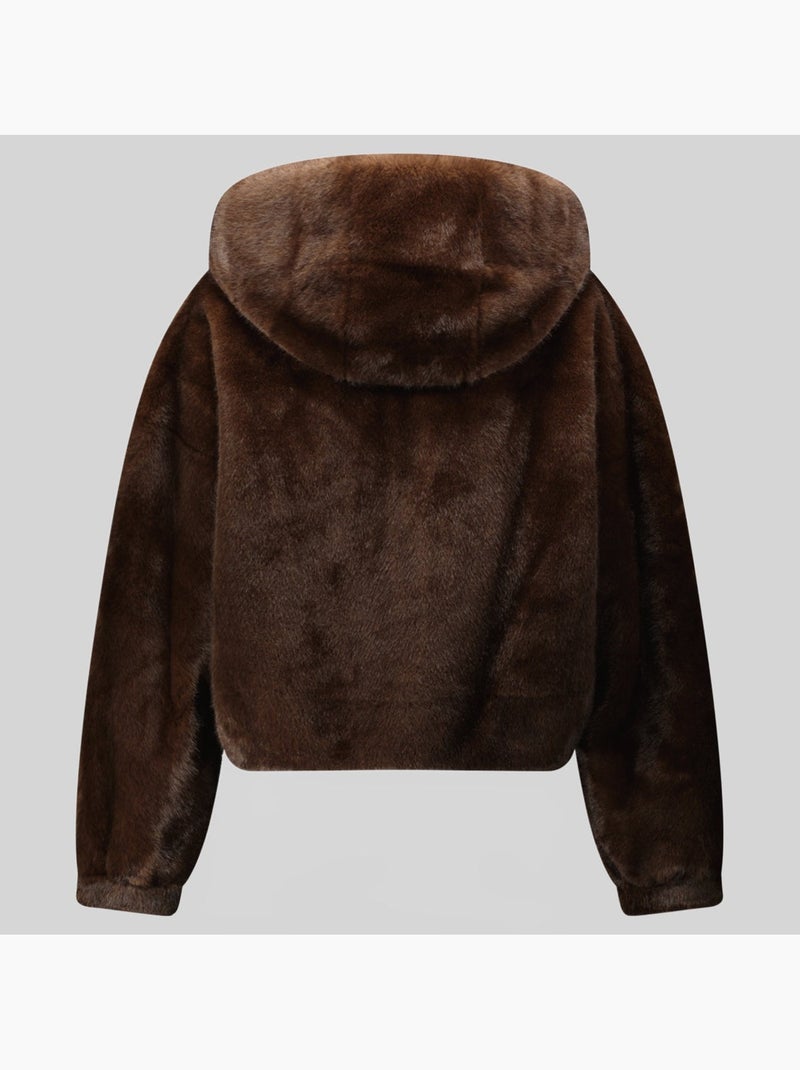 Giacca in pile con cappuccio dadani – geographical norway Marrone - Kiabi