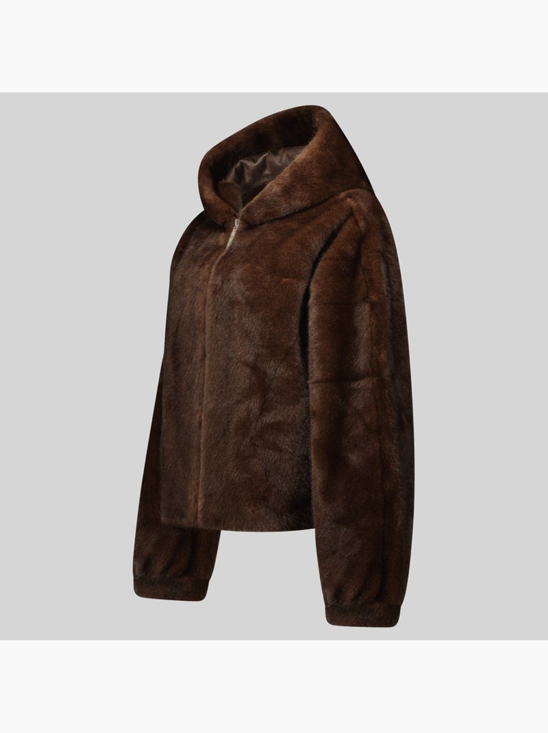 Giacca in pile con cappuccio dadani – geographical norway Marrone - Kiabi