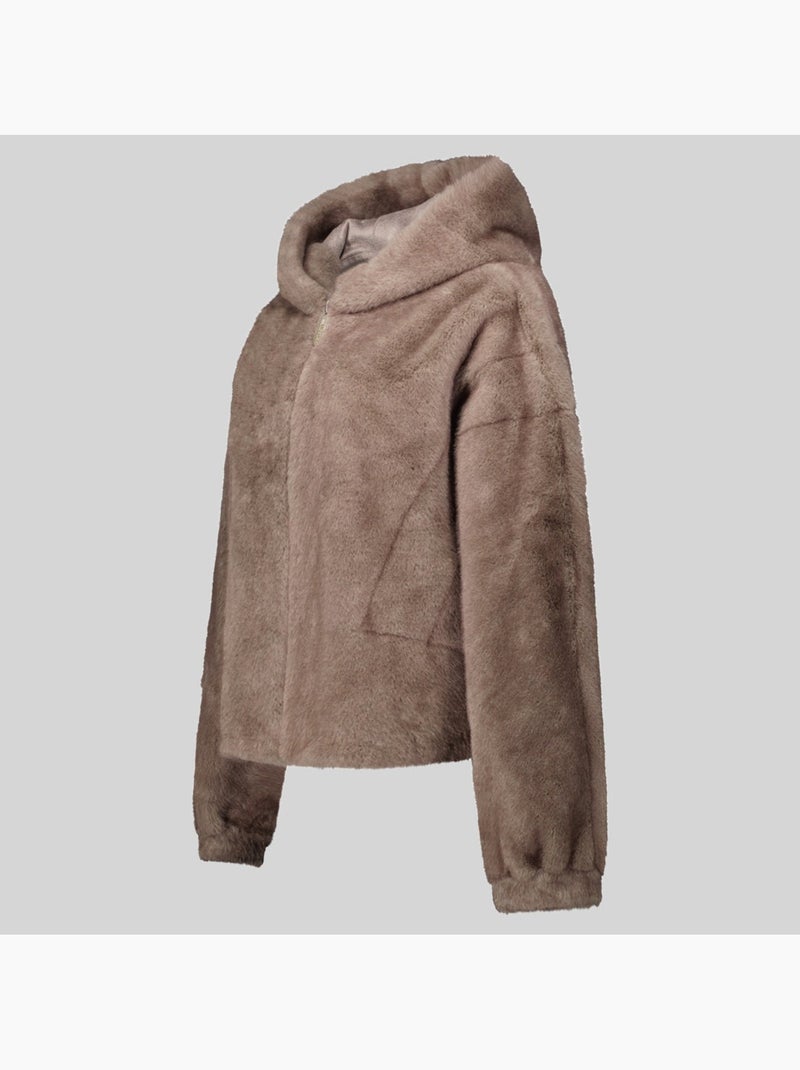 Giacca in pile con cappuccio dadani – geographical norway Tortora - Kiabi
