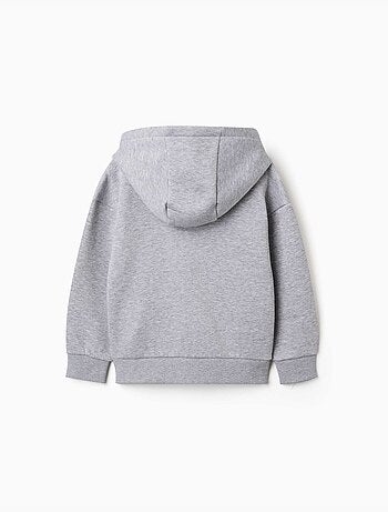 Giacca in pile con cappuccio e fodera spazzolata
