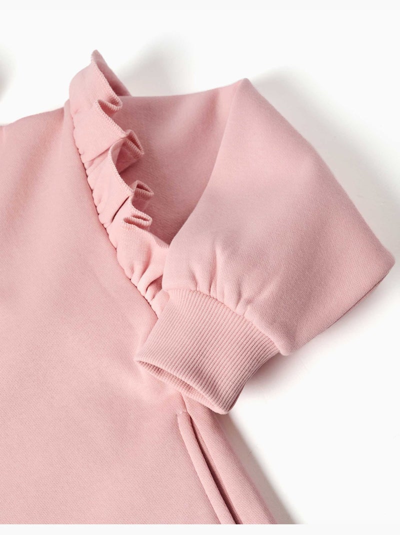 Giacca in pile con cappuccio e fodera spazzolata Rosa chiaro - Kiabi