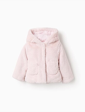 Giacca in pile con cappuccio