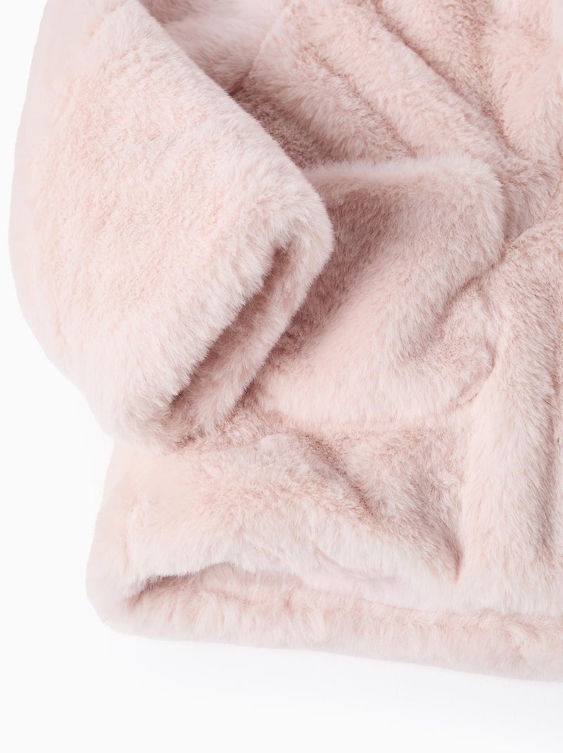 Giacca in pile con cappuccio Rosa chiaro - Kiabi