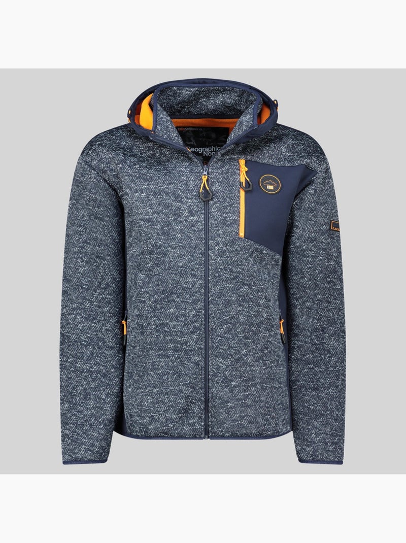Giacca in pile con cappuccio tank – geographical norway Blu marino - Kiabi