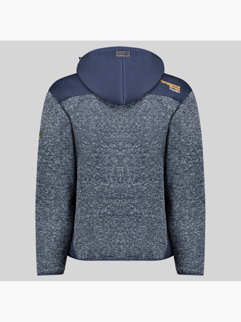 Giacca in pile con cappuccio tank – geographical norway Blu marino - Kiabi