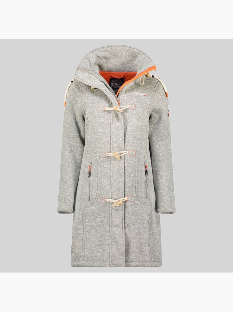 Giacca in pile con cappuccio tantastique – geographical norway Grigio chiaro - Kiabi