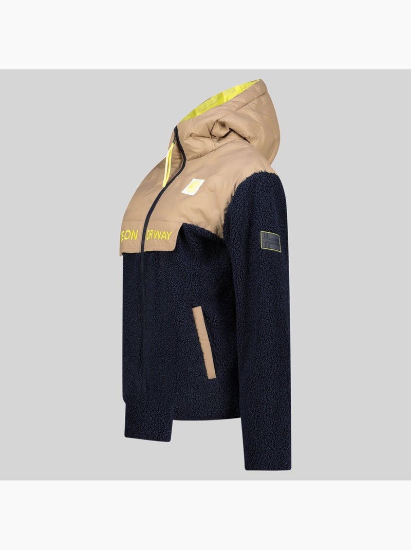 Giacca in pile con cappuccio techic fz – geographical norway Blu marino - Kiabi