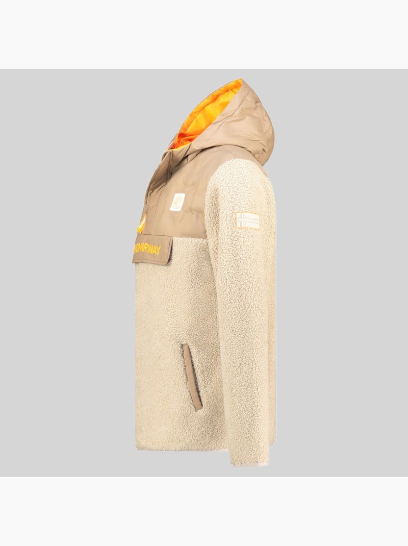 Giacca in pile con cappuccio teclass hz – geographical norway Beige - Kiabi