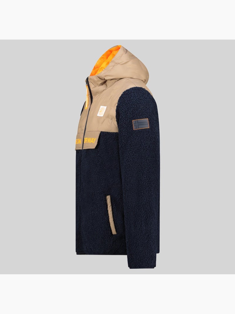 Giacca in pile con cappuccio teclass hz – geographical norway Blu marino - Kiabi