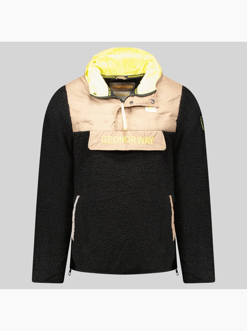 Giacca in pile con cappuccio teclass hz – geographical norway Nero - Kiabi