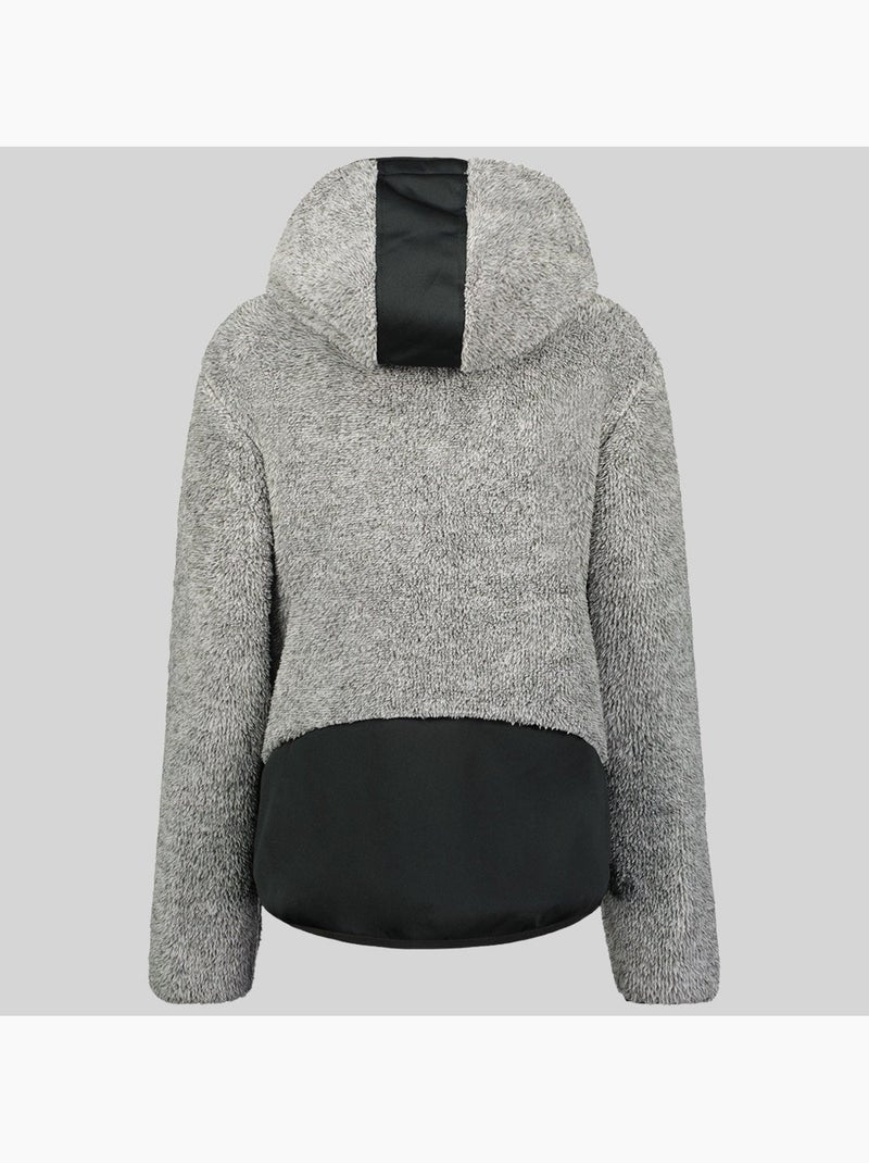 Giacca in pile con cappuccio telodia – geographical norway Grigio scuro - Kiabi