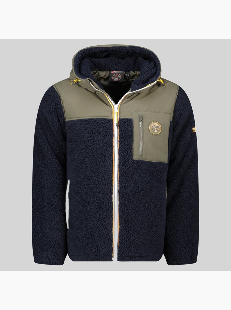 Giacca in pile con cappuccio terpa – geographical norway Blu marino - Kiabi