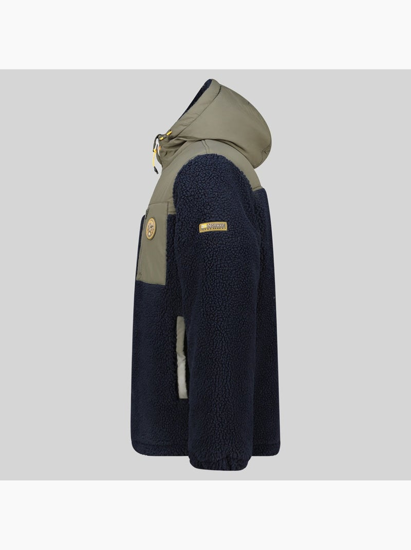 Giacca in pile con cappuccio terpa – geographical norway Blu marino - Kiabi