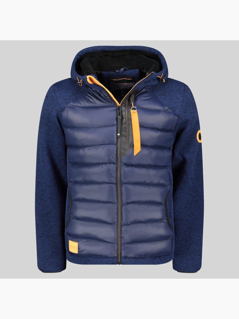 Giacca in pile con cappuccio theo – geographical norway Blu marino - Kiabi