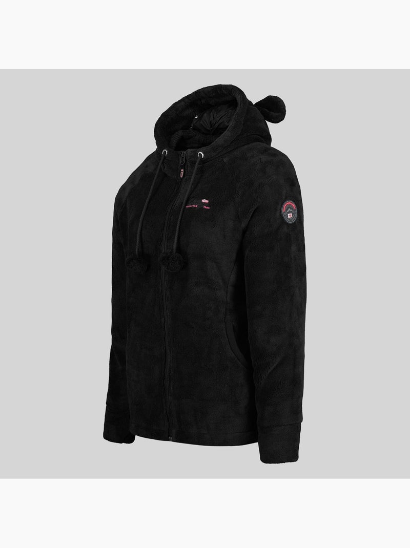 Giacca in pile con cappuccio tilda – geographical norway Nero - Kiabi
