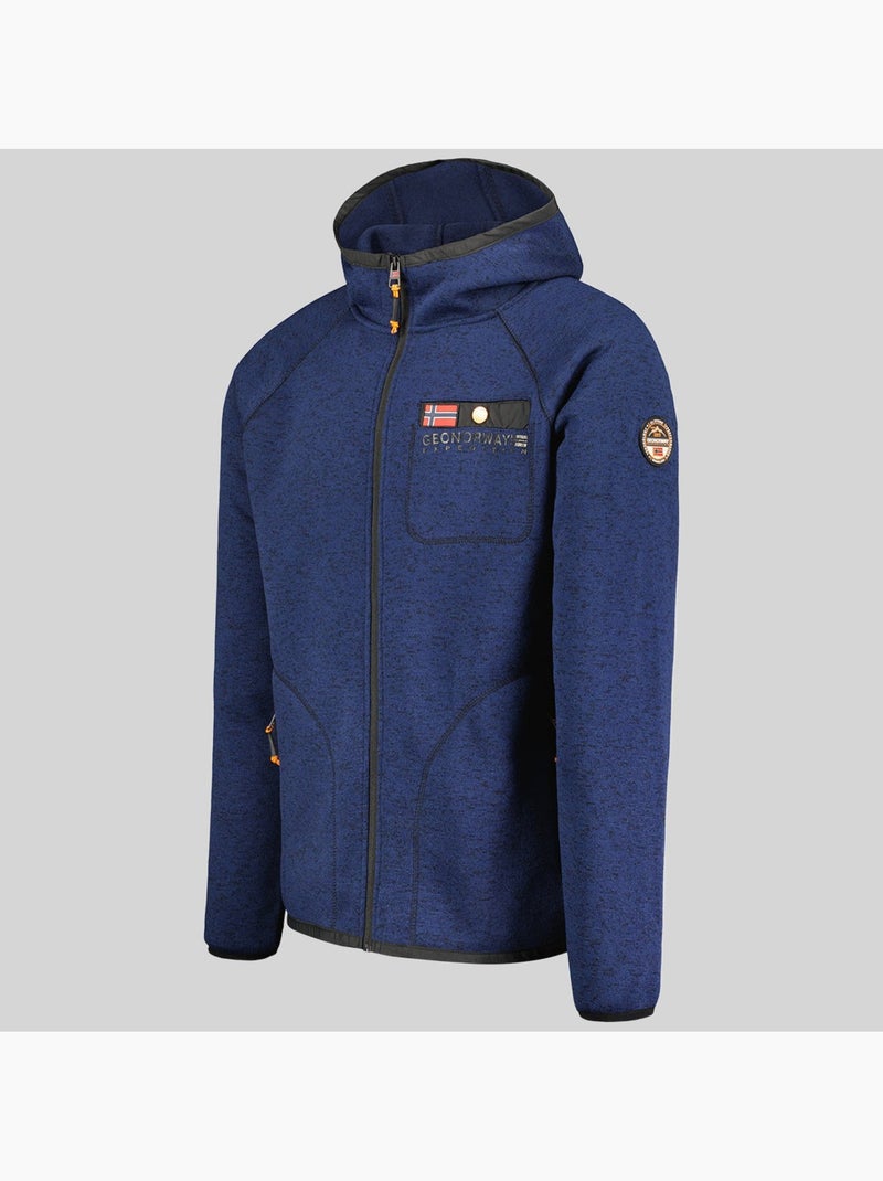 Giacca in pile con cappuccio tiparni – geographical norway Blu marino - Kiabi