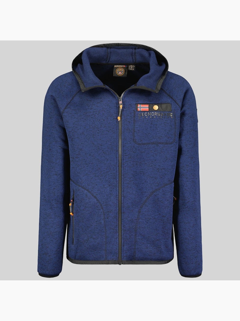 Giacca in pile con cappuccio tiparni – geographical norway Blu marino - Kiabi