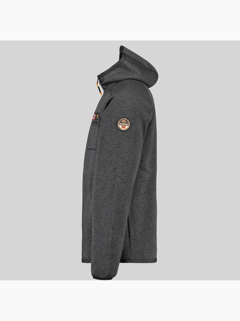 Giacca in pile con cappuccio tiparni – geographical norway Grigio scuro - Kiabi