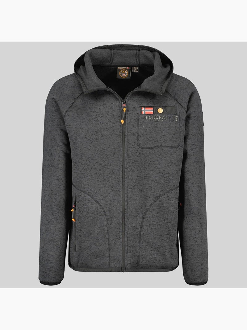Giacca in pile con cappuccio tiparni – geographical norway Grigio scuro - Kiabi