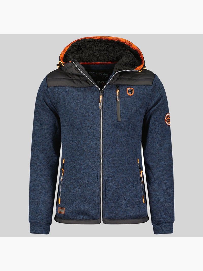 Giacca in pile con cappuccio toledo – geographical norway Blu marino - Kiabi