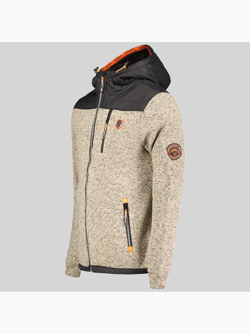 Giacca in pile con cappuccio toledo – geographical norway Grigio chiaro - Kiabi