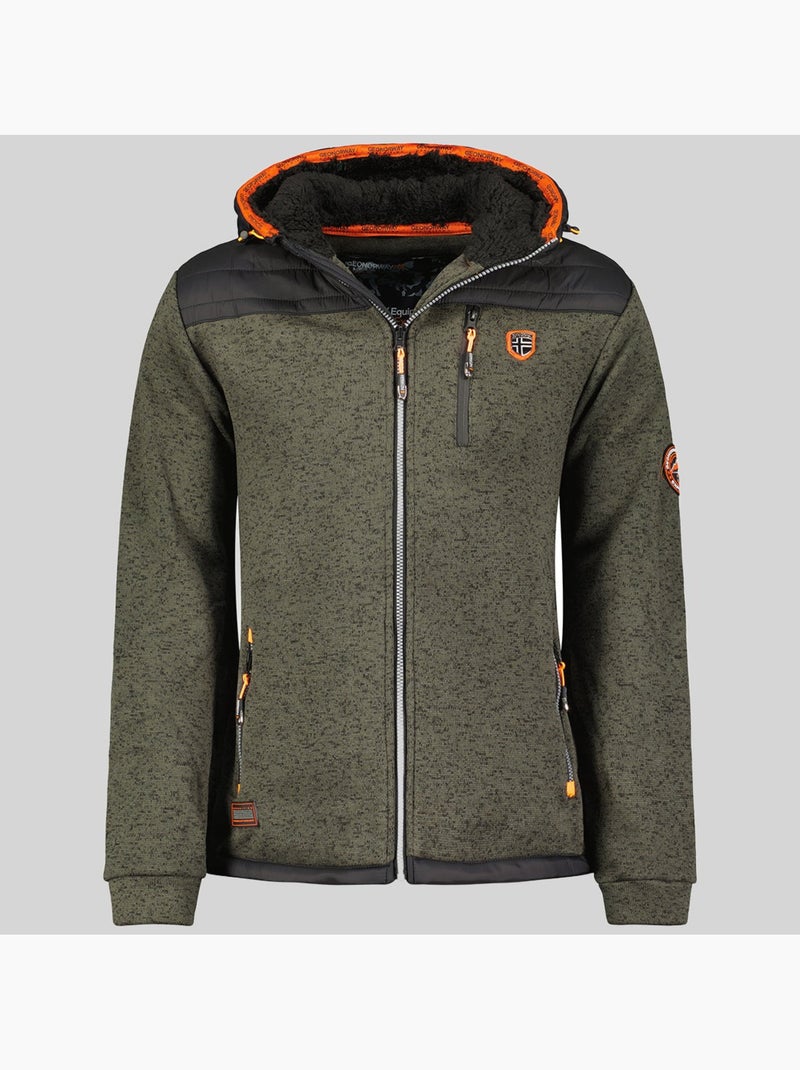 Giacca in pile con cappuccio toledo – geographical norway Grigio scuro - Kiabi