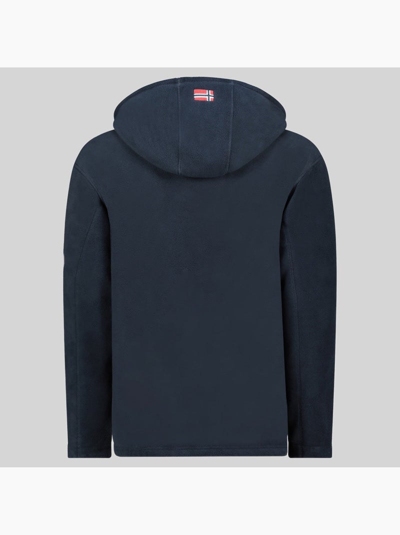 Giacca in pile con cappuccio torleon hood – geographical norway Blu marino - Kiabi