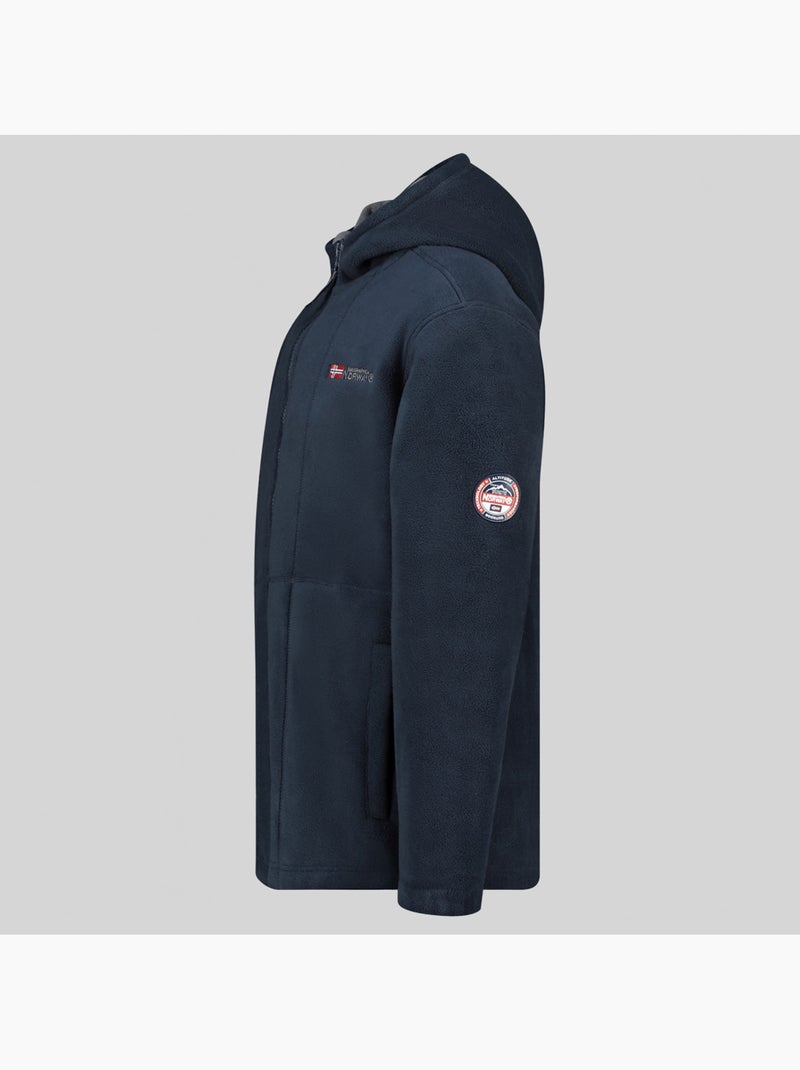 Giacca in pile con cappuccio torleon hood – geographical norway Blu marino - Kiabi