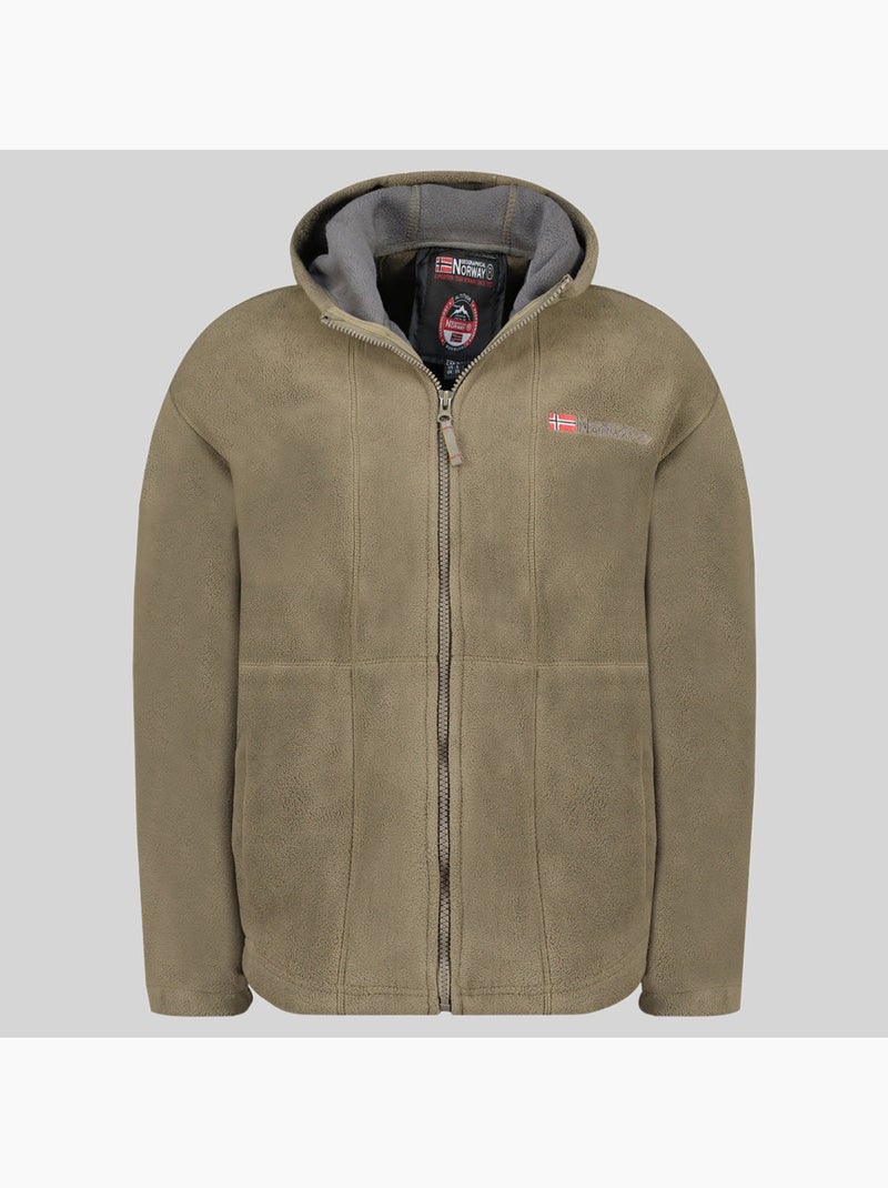 Giacca in pile con cappuccio torleon hood – geographical norway Cachi - Kiabi