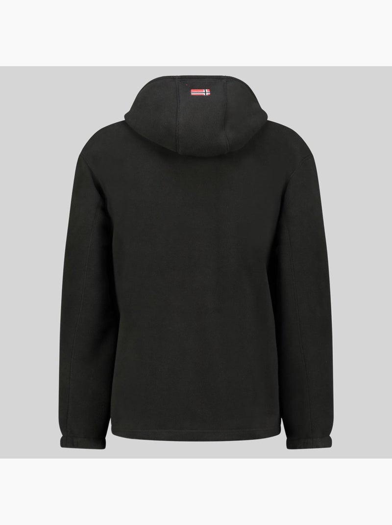 Giacca in pile con cappuccio torleon hood – geographical norway Nero - Kiabi