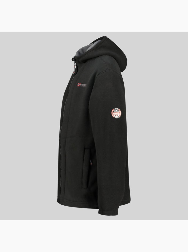 Giacca in pile con cappuccio torleon hood – geographical norway Nero - Kiabi
