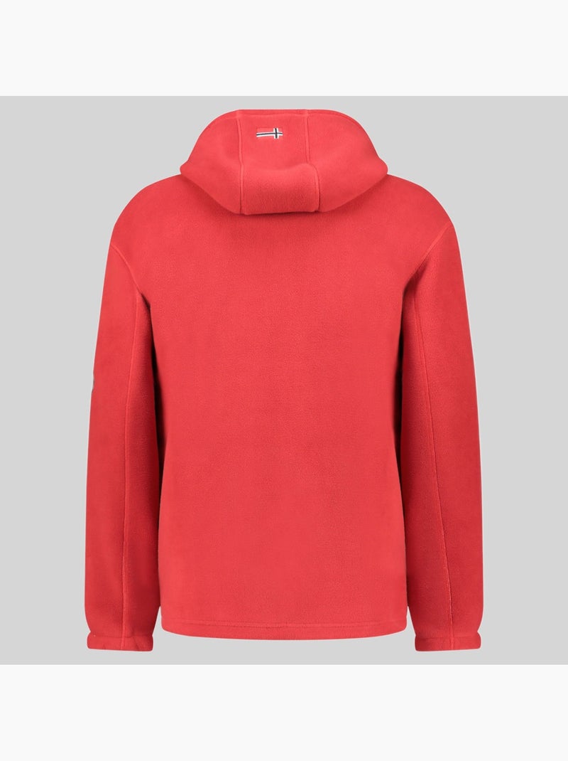 Giacca in pile con cappuccio torleon hood – geographical norway Rosso - Kiabi