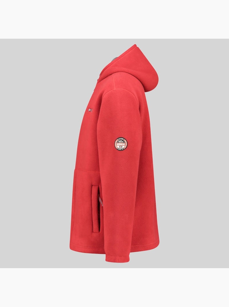 Giacca in pile con cappuccio torleon hood – geographical norway Rosso - Kiabi