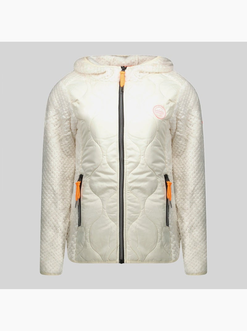 Giacca in pile con cappuccio torsade – geographical norway Crema - Kiabi