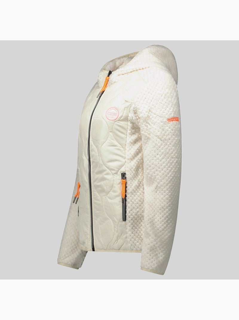 Giacca in pile con cappuccio torsade – geographical norway Crema - Kiabi