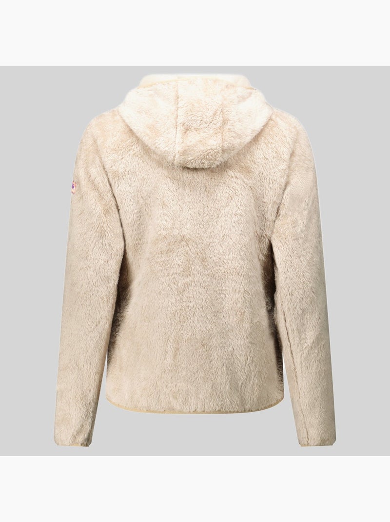 Giacca in pile con cappuccio toscana – geographical norway Beige - Kiabi