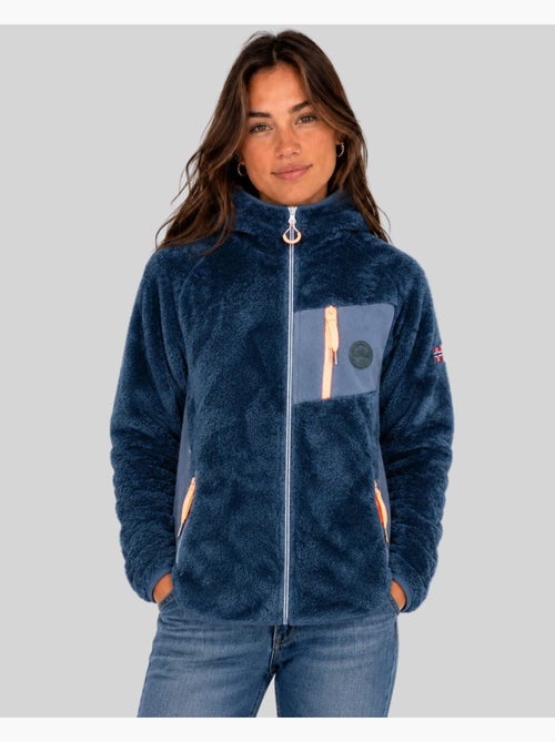 Giacca in pile con cappuccio toscana – geographical norway - Kiabi