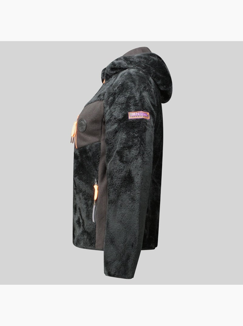 Giacca in pile con cappuccio toscana – geographical norway Nero - Kiabi