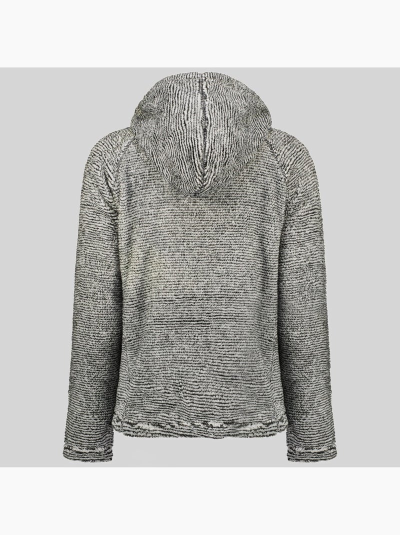 Giacca in pile con cappuccio trigo – geographical norway Grigio scuro - Kiabi