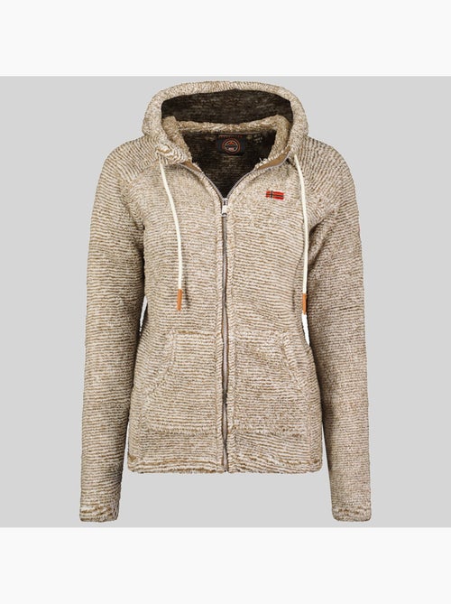 Giacca in pile con cappuccio trigo – geographical norway - Kiabi