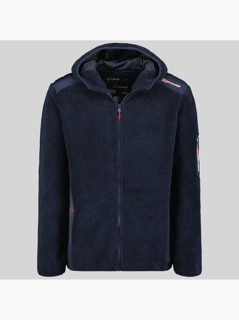 Giacca in pile con cappuccio tufour – geographical norway Blu marino - Kiabi